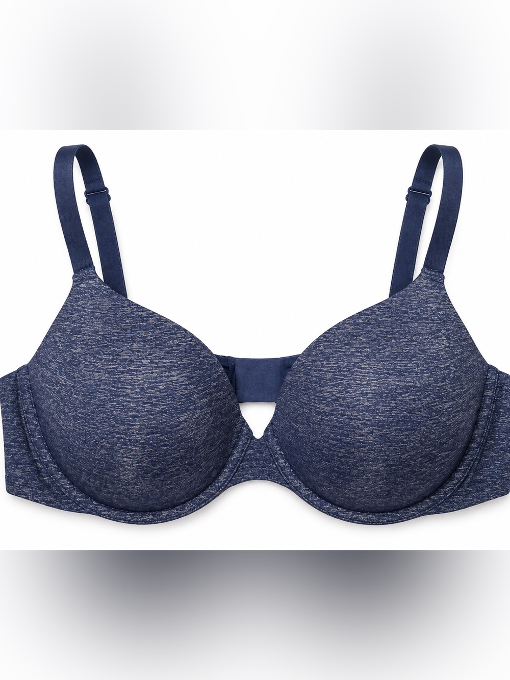 Victoria's Secret Uplift Semi Demi Bra 36C Navy Blue Heathered Padded Underwire